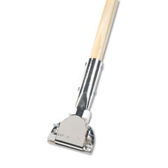 Item BWK1490, Clip-On Dust Mop Handle, Lacquered Wood, Swivel Head, 1&quot; Dia.
